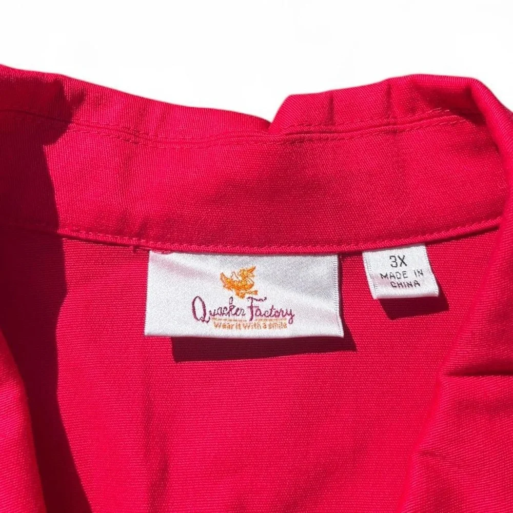 Vintage Quacker Factory Stretch Twill Jean Jacket with Rhinestone Detail 3X Plus